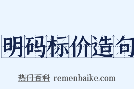 明码标价造句是什么意思的图片